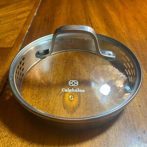 Calphalon Glass and Silver Lid with Handle 6 3/8”